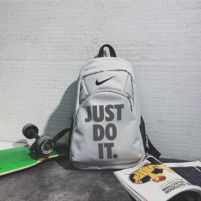 Grey Black Nike Just Do It Backpack